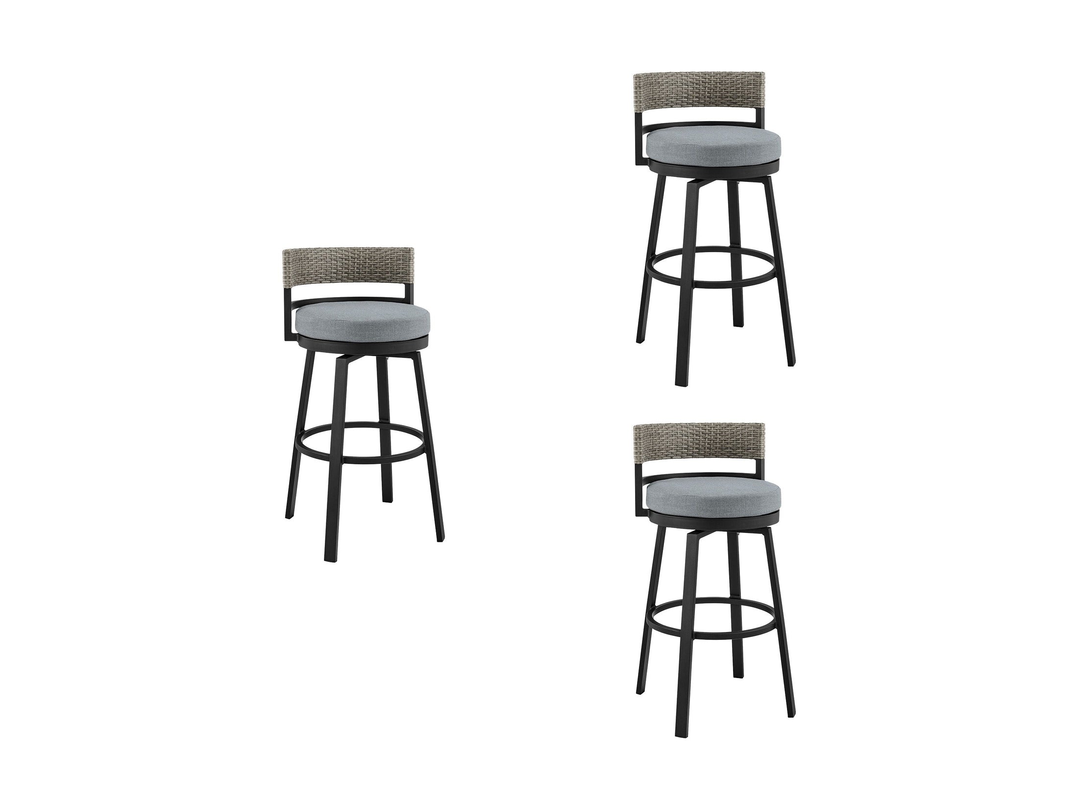 Encinitas - Outdoor Patio Swivel Bar Stool Set