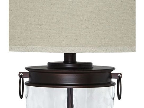 Tailynn - Glass Table Lamp  - Clear / Bronze Finish