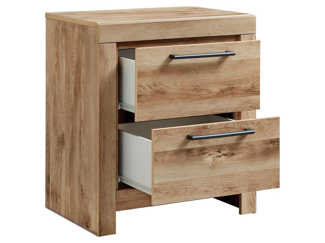 Hyanna - Two Drawer Night Stand - Tan Brown
