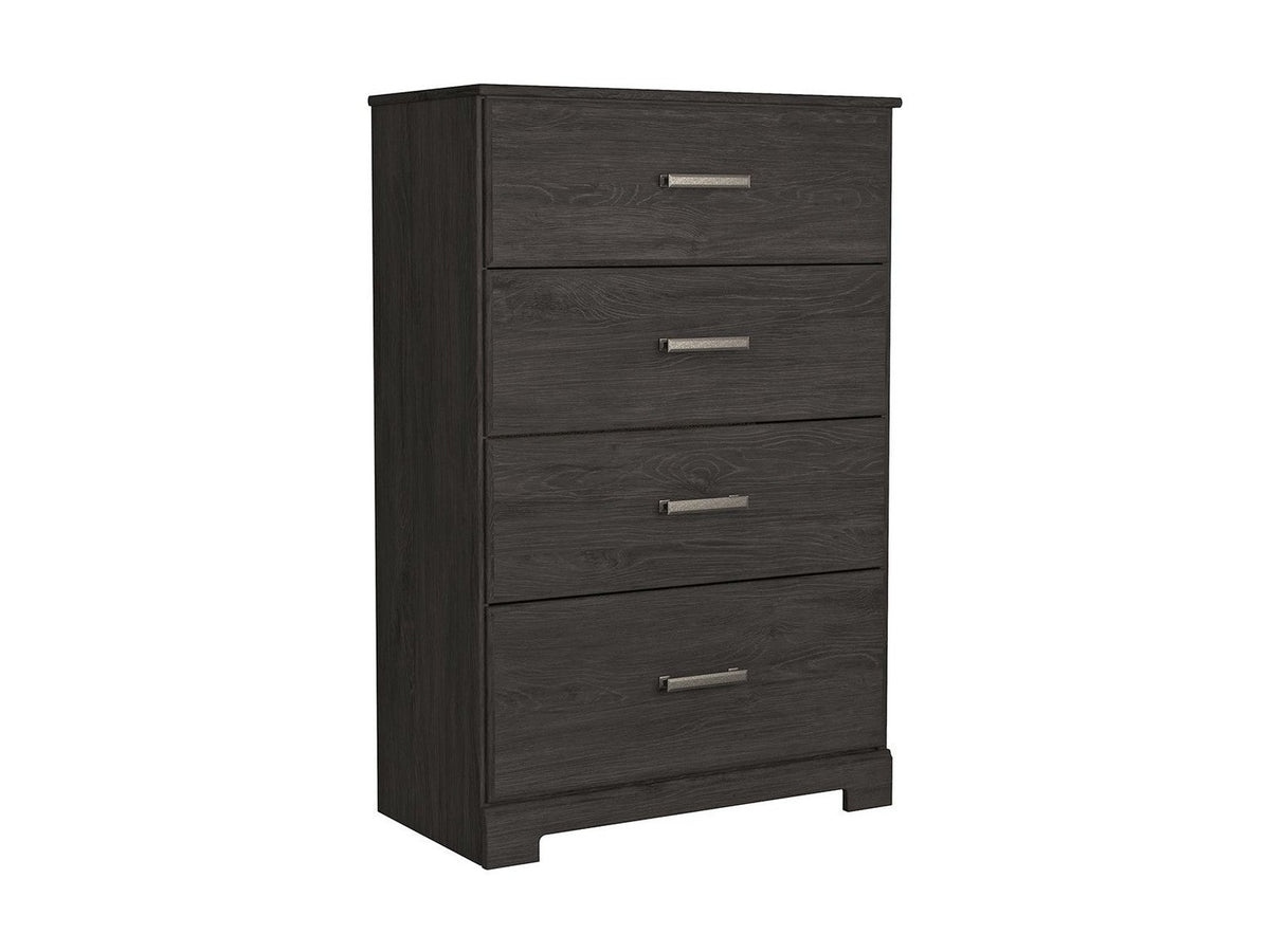 Belachime - Four Drawer Chest - Charcoal