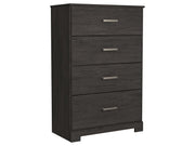 Belachime - Four Drawer Chest - Charcoal