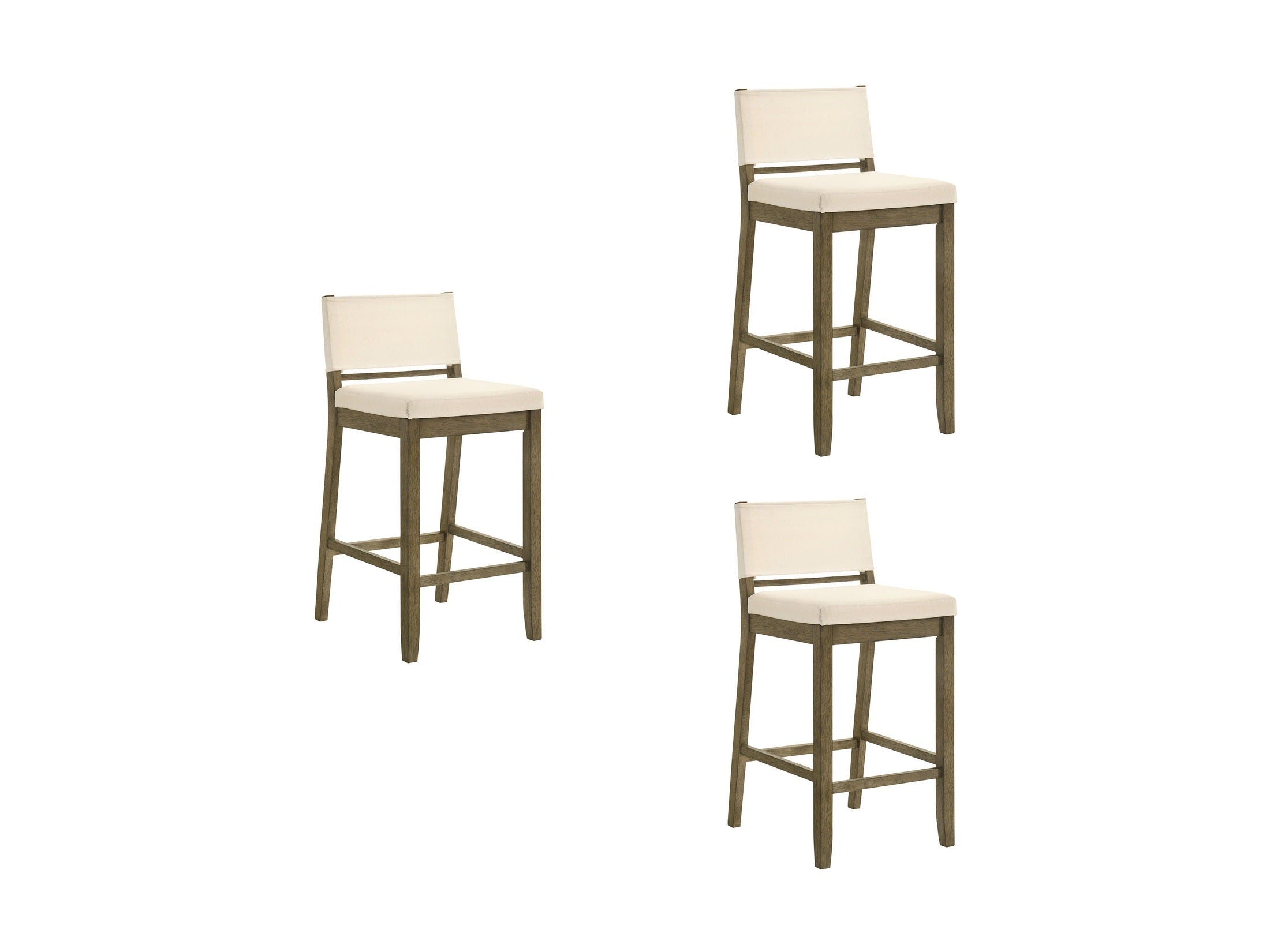 Yaneli - Contemporary Natural Wood Bar Height Kitchen Bar Stool