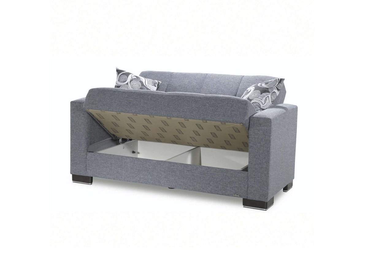 Ottomanson Armada - Upholstered Convertible Loveseat With Storage - Polyester