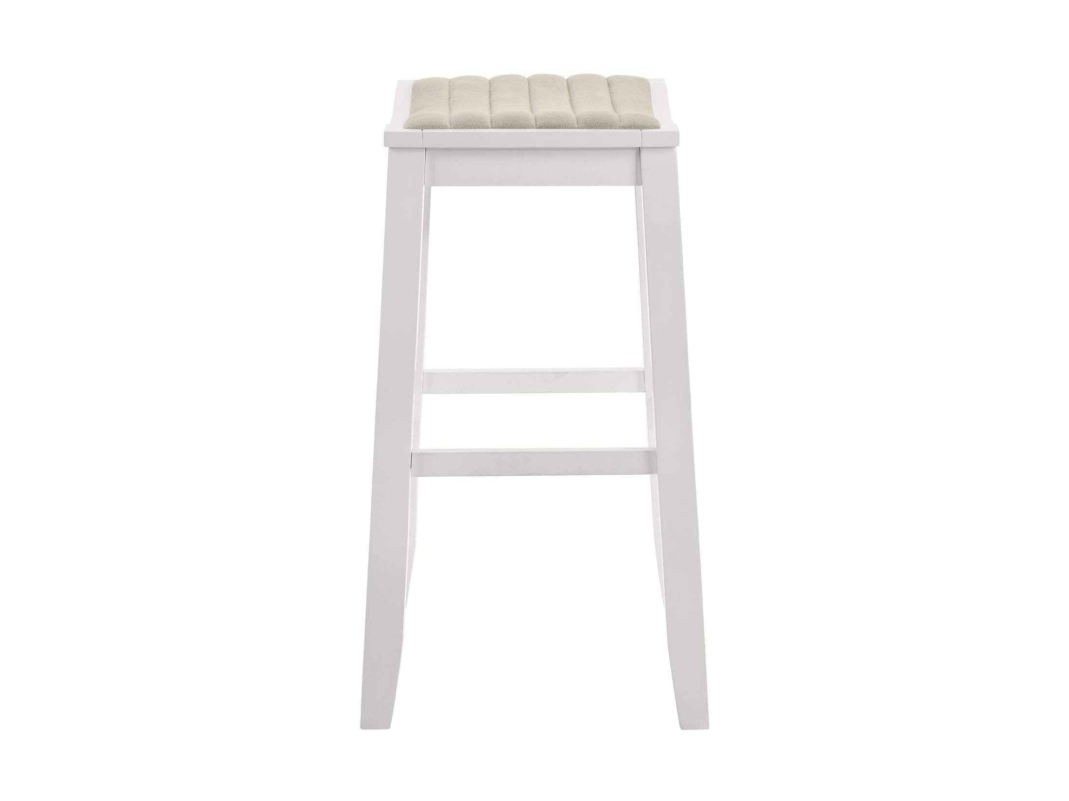 Iyani - Coastal Modern Wood Bar Height Kitchen Bar Stool