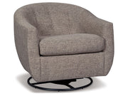 Upshur - Swivel Glider Accent Chair - Taupe