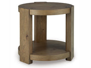 Flangren - Round End Table - Light Brown