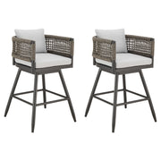 Alegria - Outdoor Patio Swivel Counter Stool Set