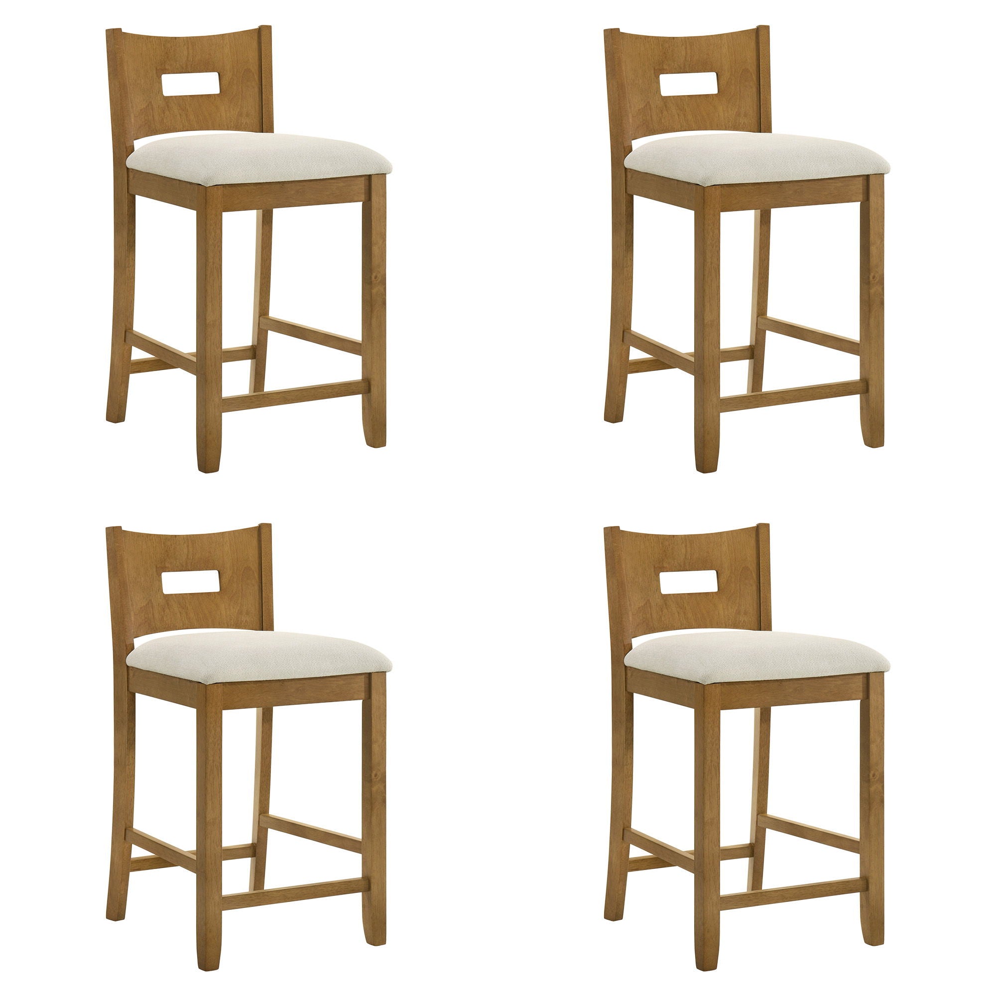 Ren - 30" Bar Height Rubberwood Barstool
