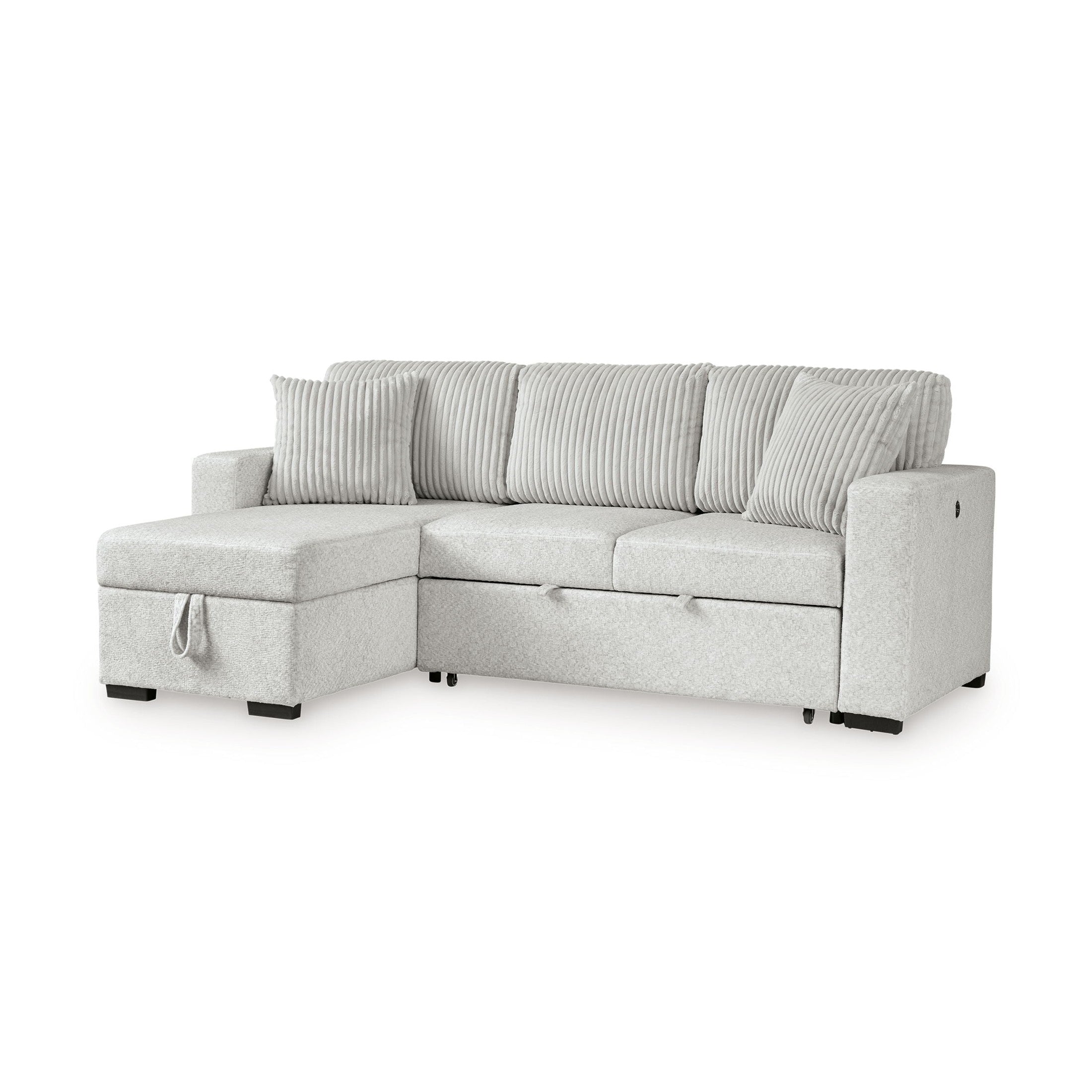 Wohlen - 2-Piece Sectional With Pop Up Sleeper And LAF Corner Chaise - Alloy
