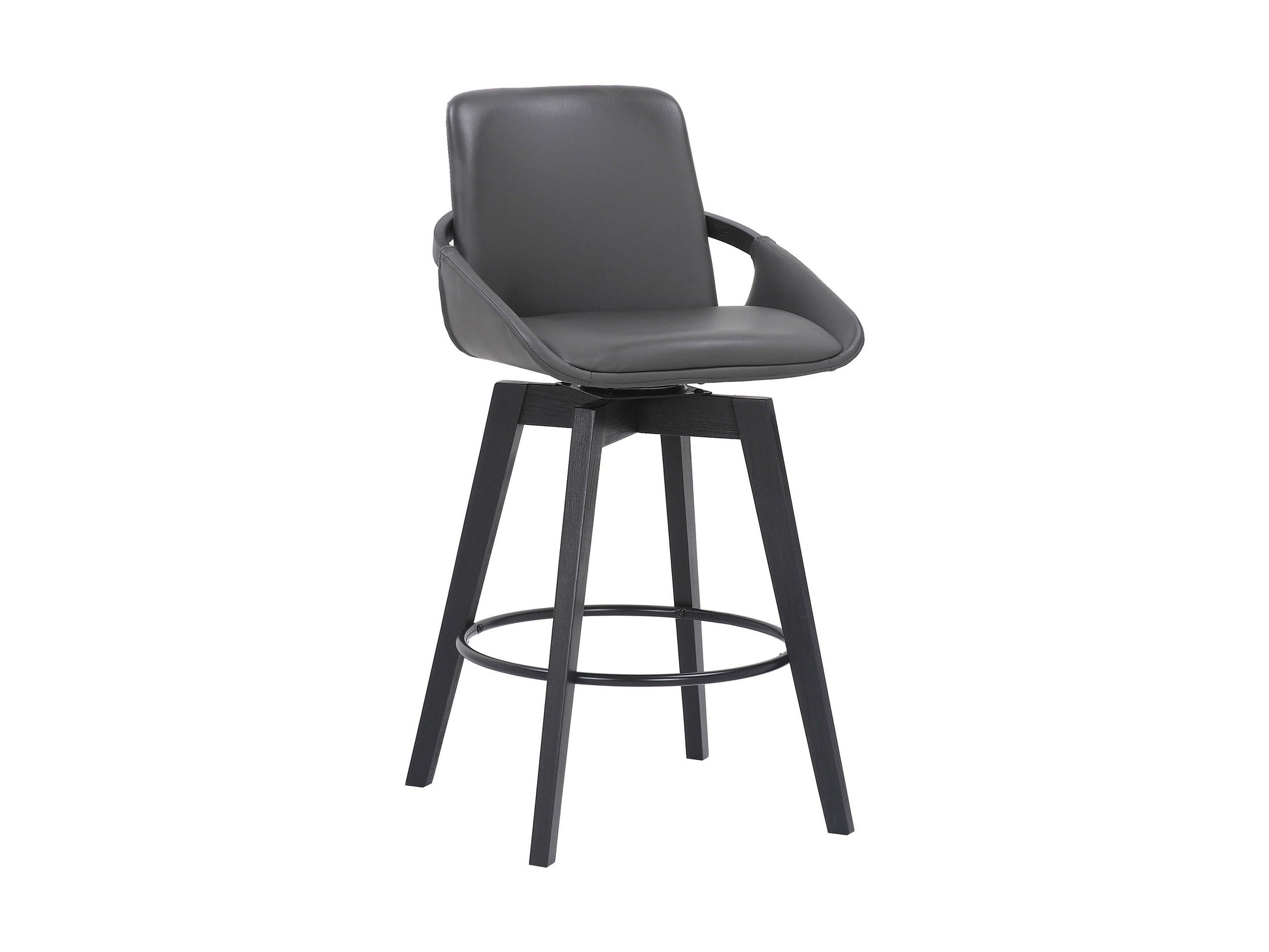 Baylor - Swivel Bar Stool With Black Frame