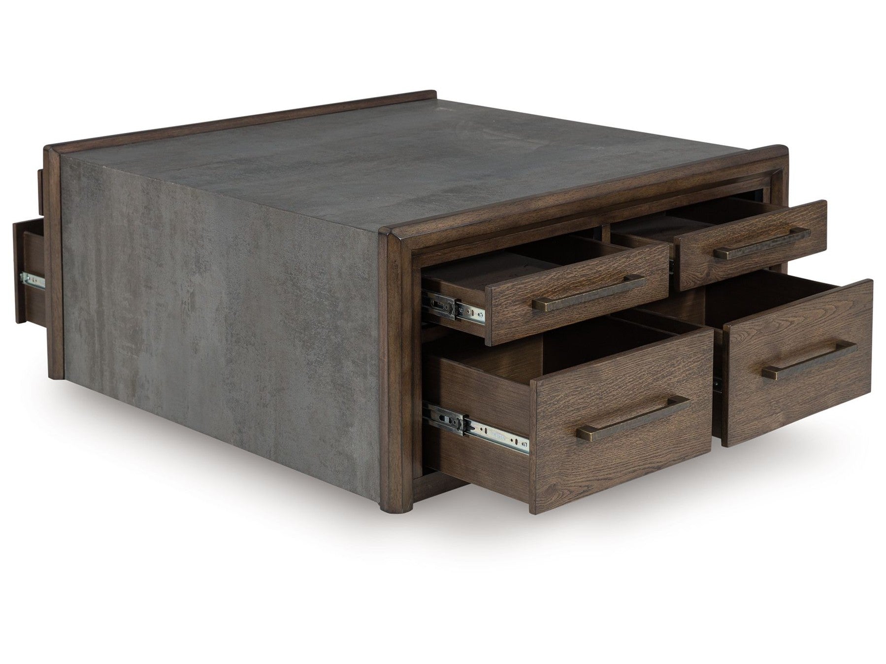 Kallenny - Square Cocktail Table - Brown / Gray