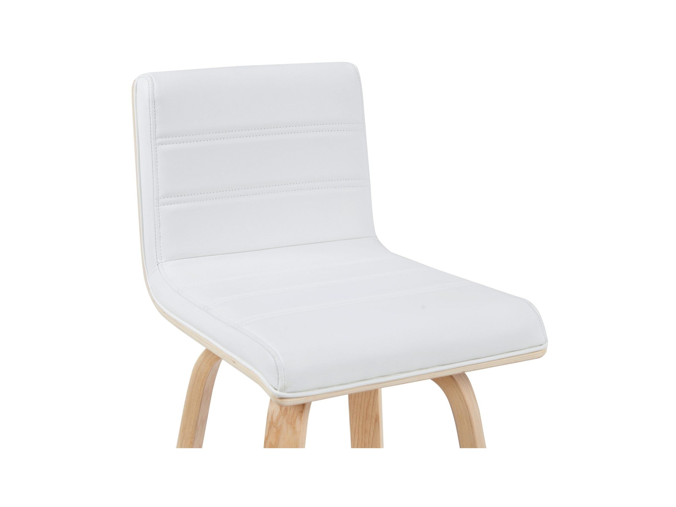 Vienna - Modern Swivel Bar Height Stool - Patterned Oak Wood Frame