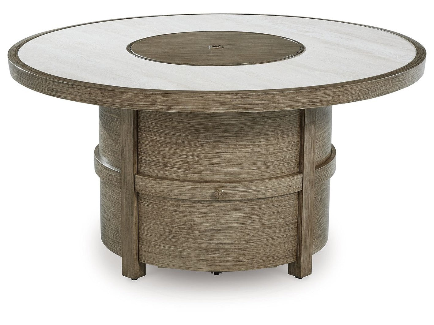 Rainier Ranch - Round Fire Pit Table - Beige