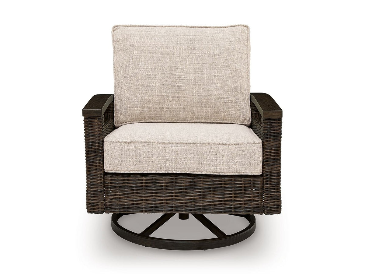 Monterey Point - Swivel Lounge Chair (Set of 2) - Dark Brown