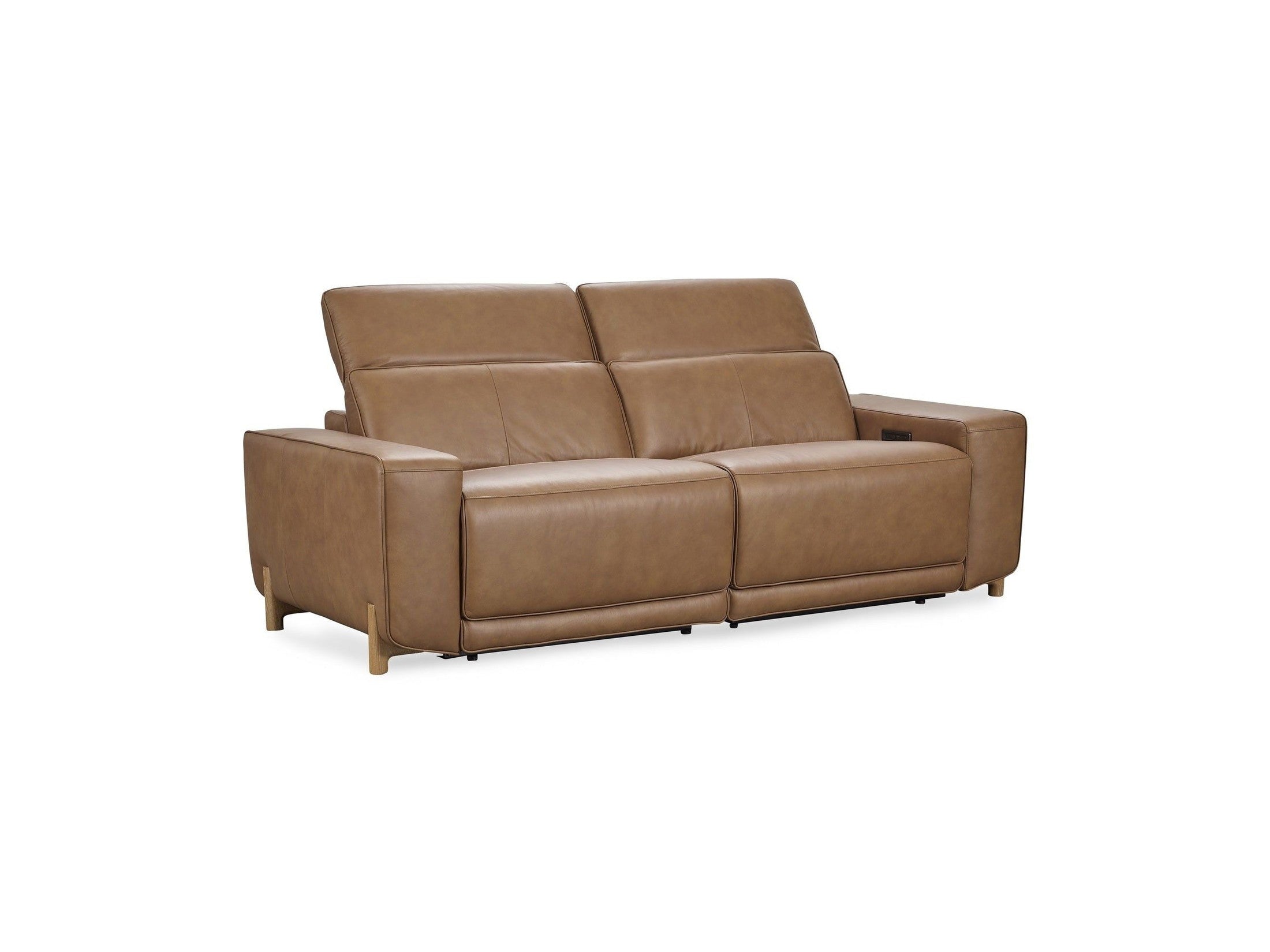 Kadon - Leather Power Recliner Sofa - Tan
