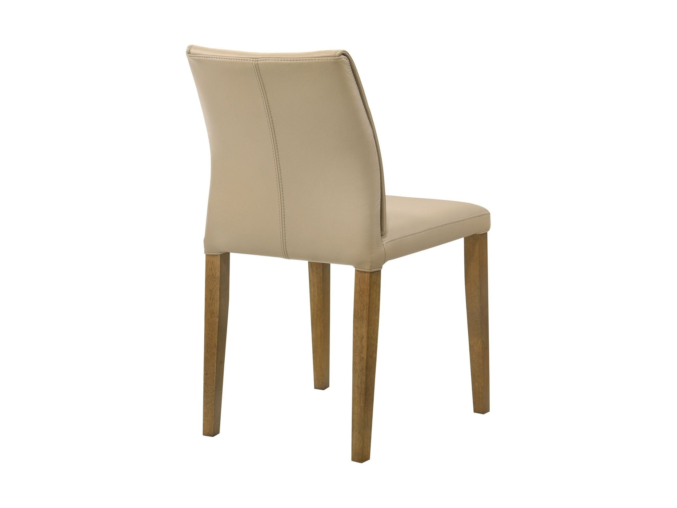 Velena - Full Back Top Grain Leather Upholstered Wood Dining Chairs (Set of 2) - Khaki