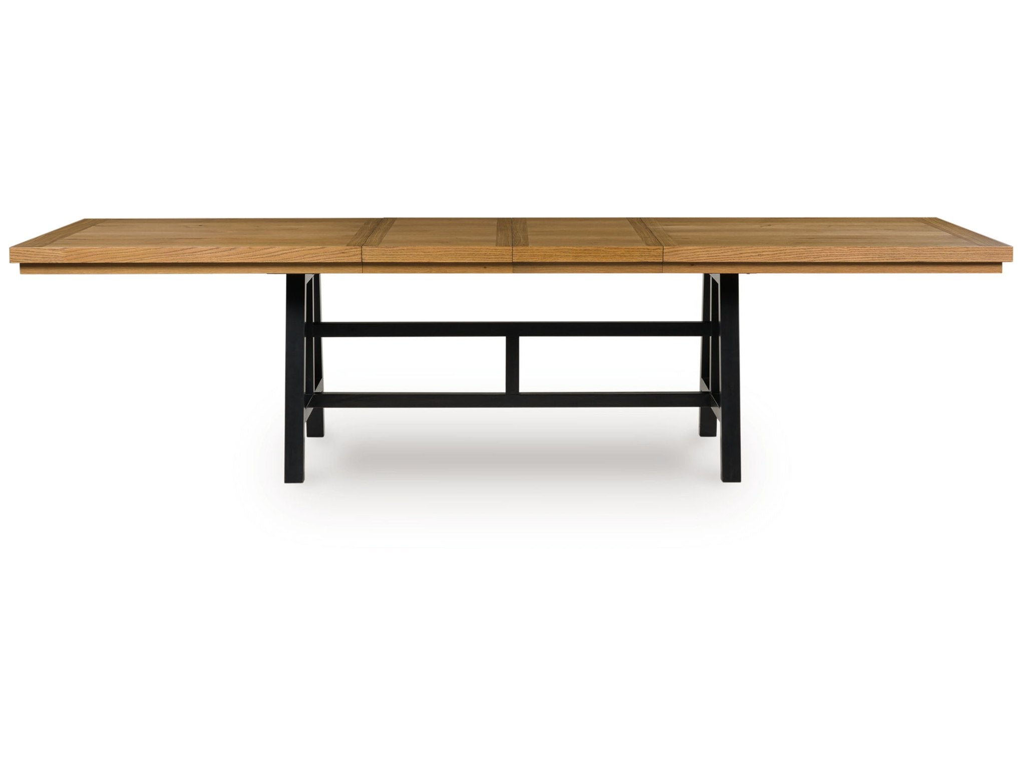 Galliden - Rectangular Dining Room Extension Table - Black / Brown