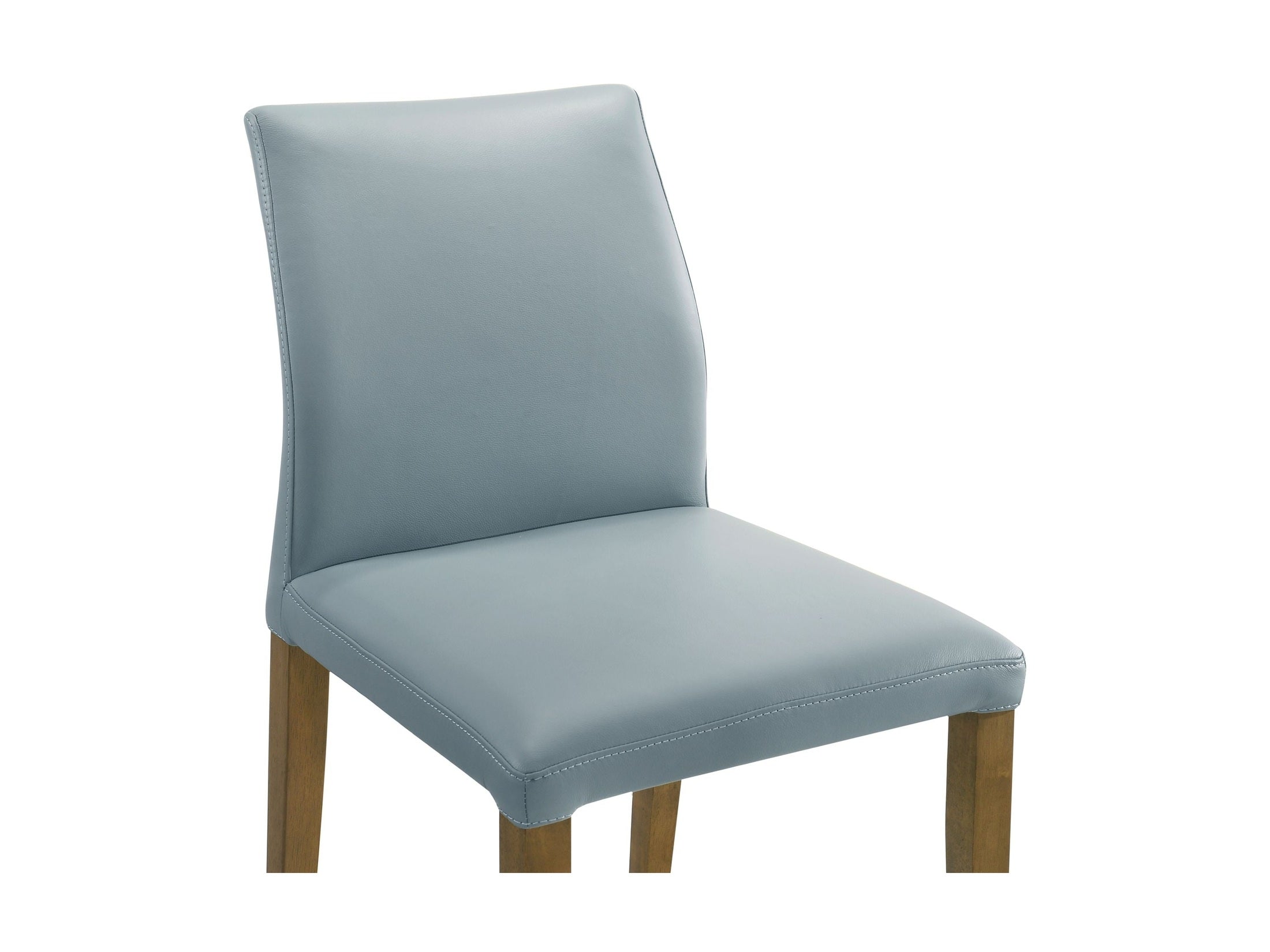 Elyza - Full Back Top Grain Leather Upholstered Wood Dining Chairs (Set of 2)