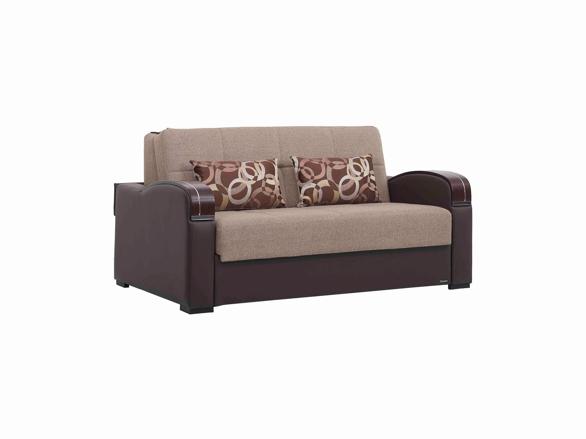Ottomanson Sleep Plus - Upholstered Convertible Loveseat With Storage