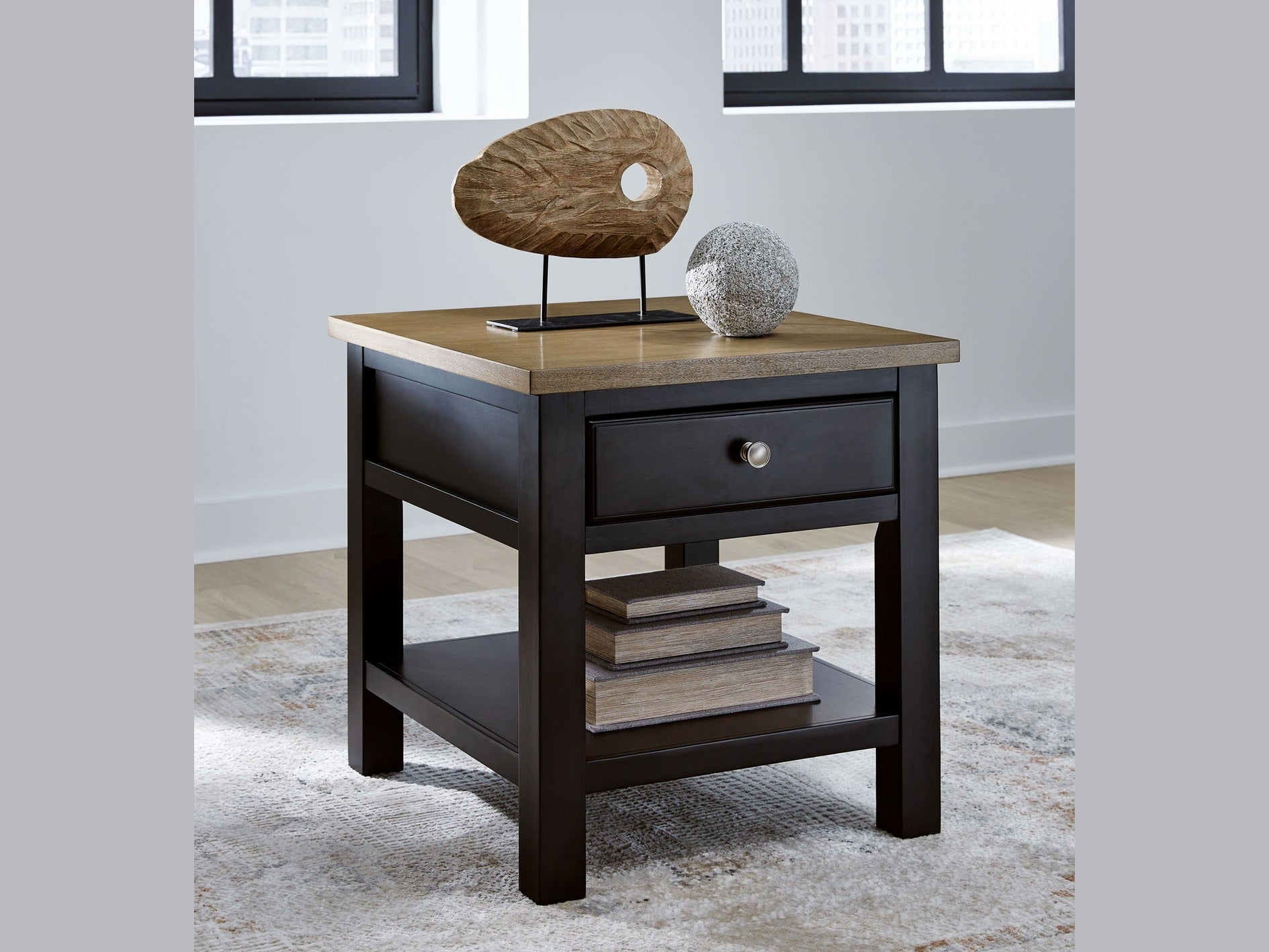 Drazmine - Rectangular End Table - Brown