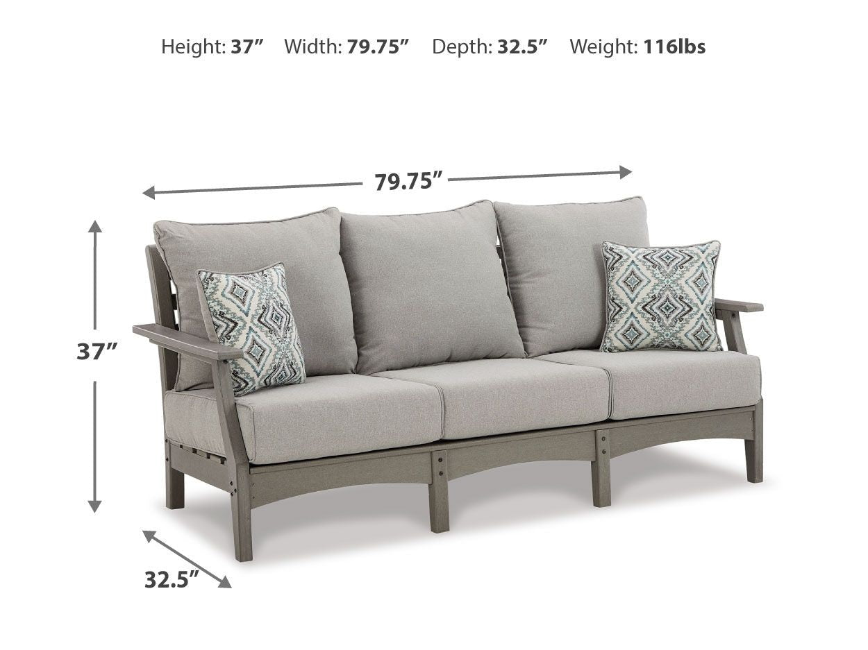 Visola - Sofa with Cushion - Gray