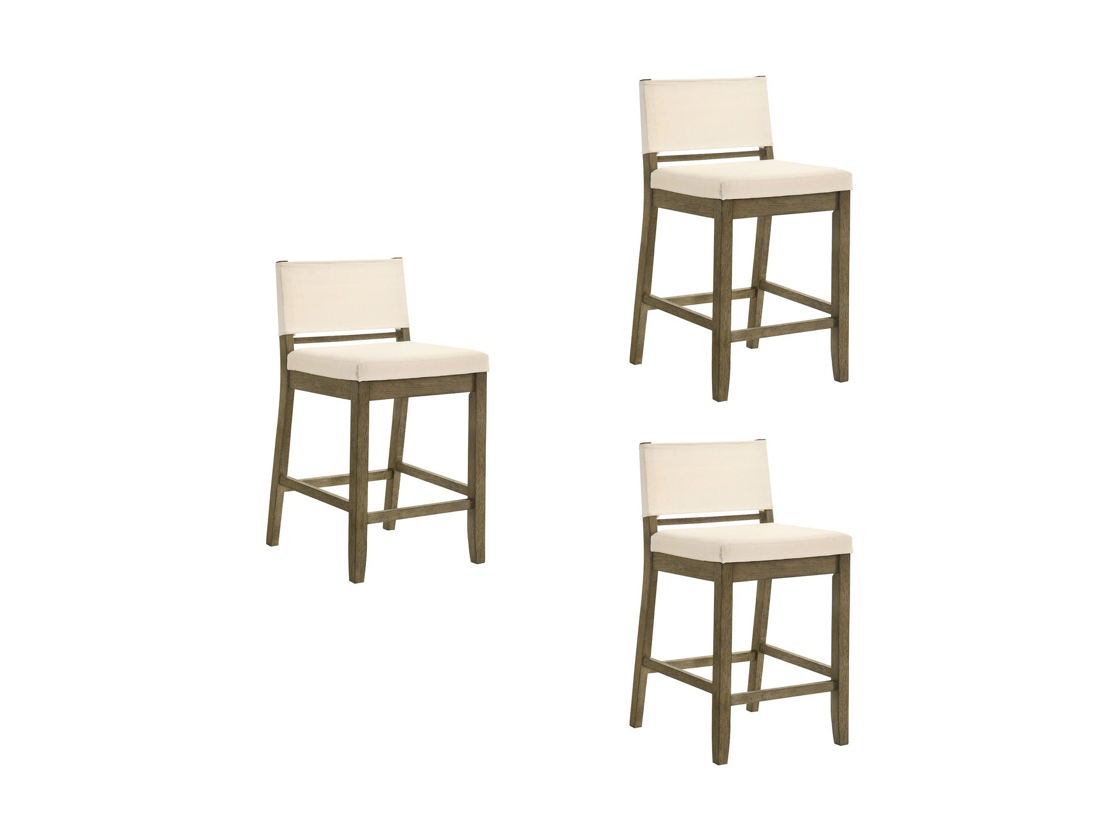 Yaneli - Contemporary Natural Wood Counter Height Kitchen Bar Stool