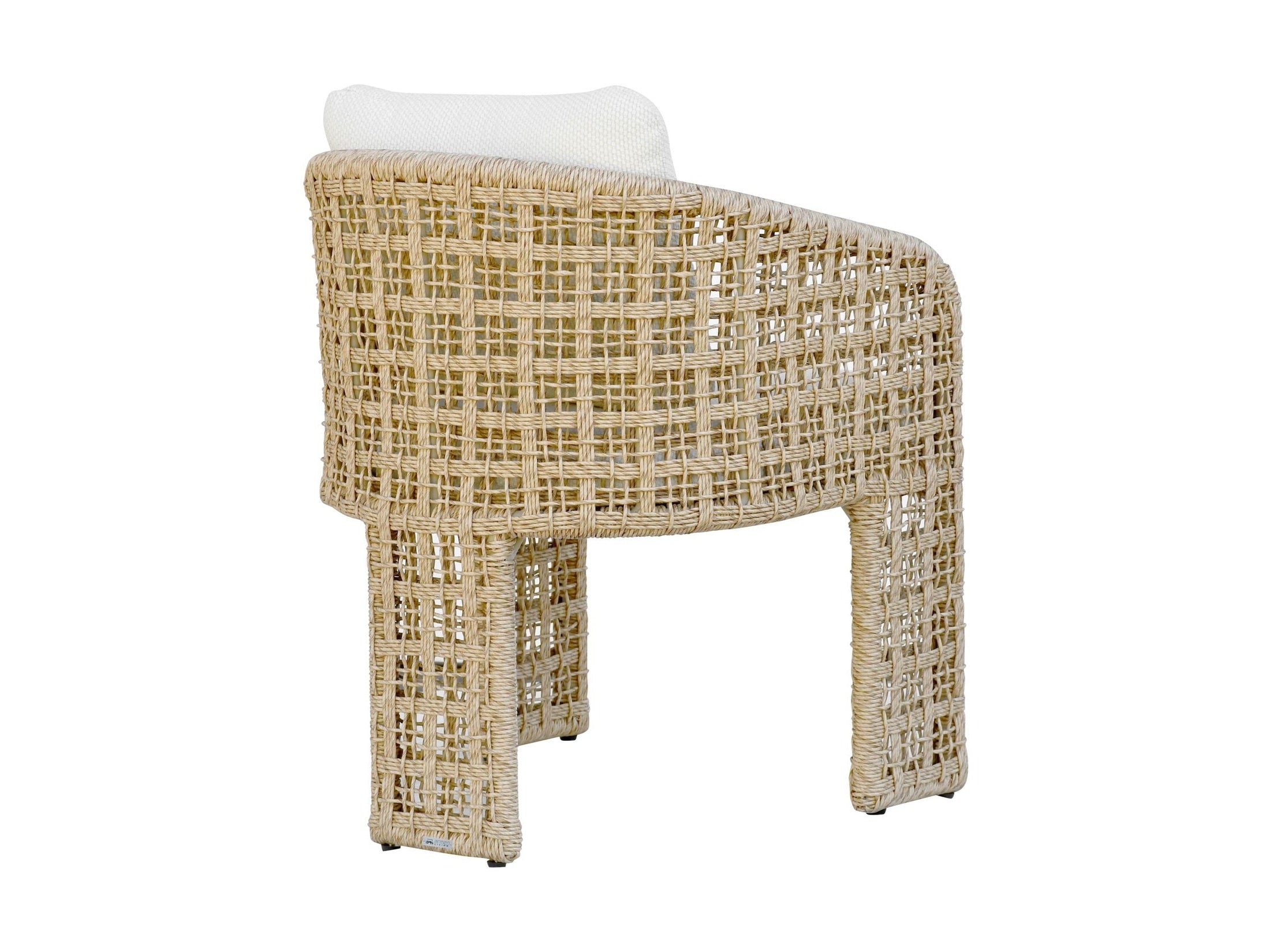 Driftbay - Outdoor Dining Chair - White / Natural