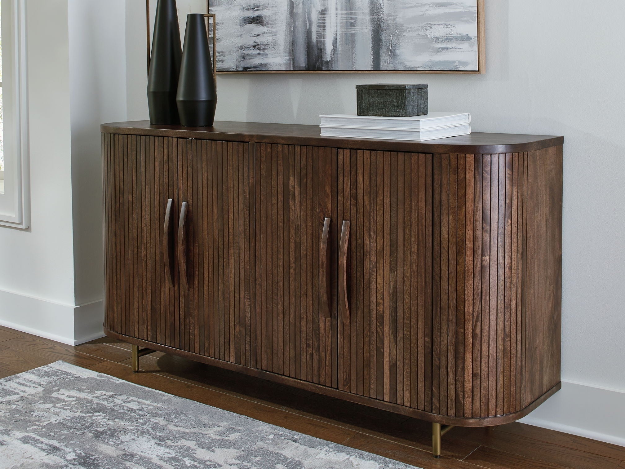 Amickly - Accent Cabinet - Dark Brown