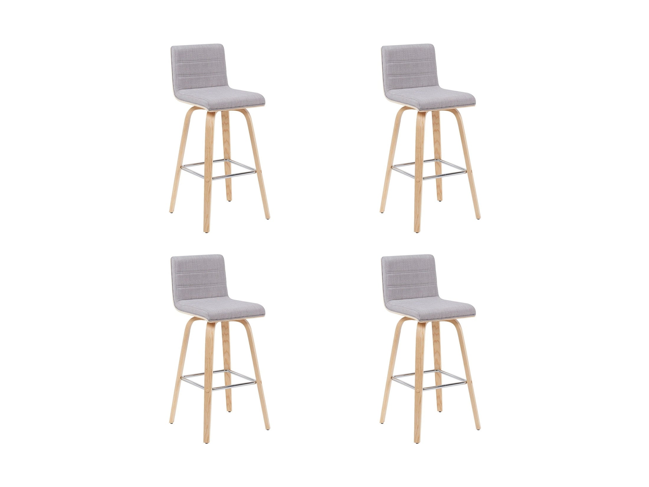 Vienna - Modern Swivel Bar Height Stool - Patterned Oak Wood Frame