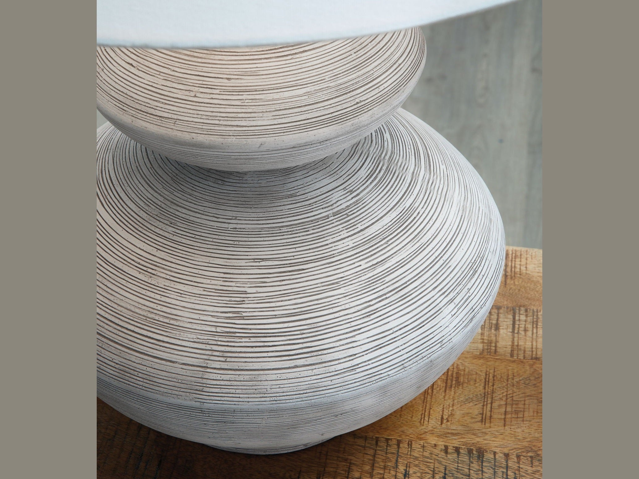 Brickdon - Poly Table Lamp - Distressed White