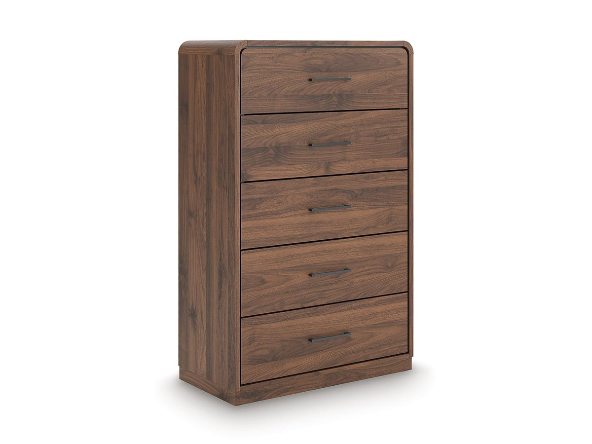 Fortlorn - Five Drawer Chest - Walnut Brown