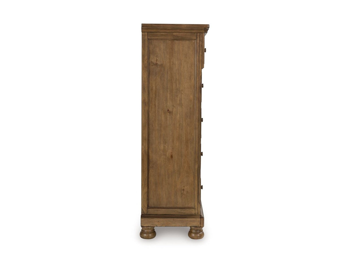 Feddinger - Five Drawer Chest - Medium Brown