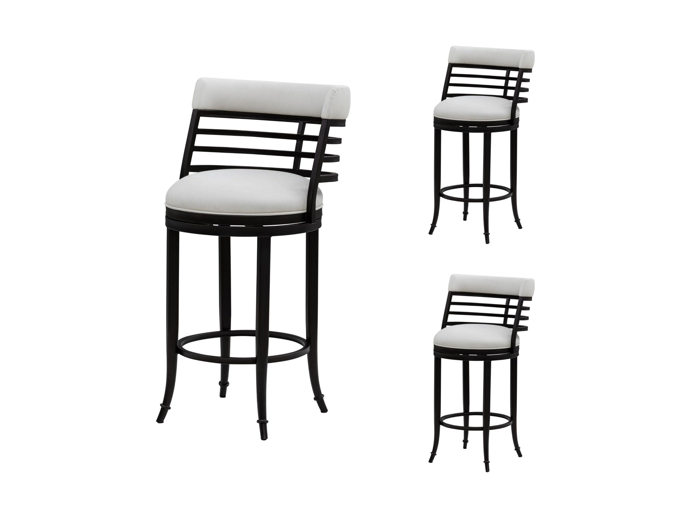 Telia - Upholstered Swivel Bar Height Barstool