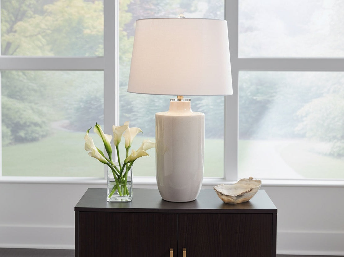 Cylener - Ceramic Table Lamp - Off White