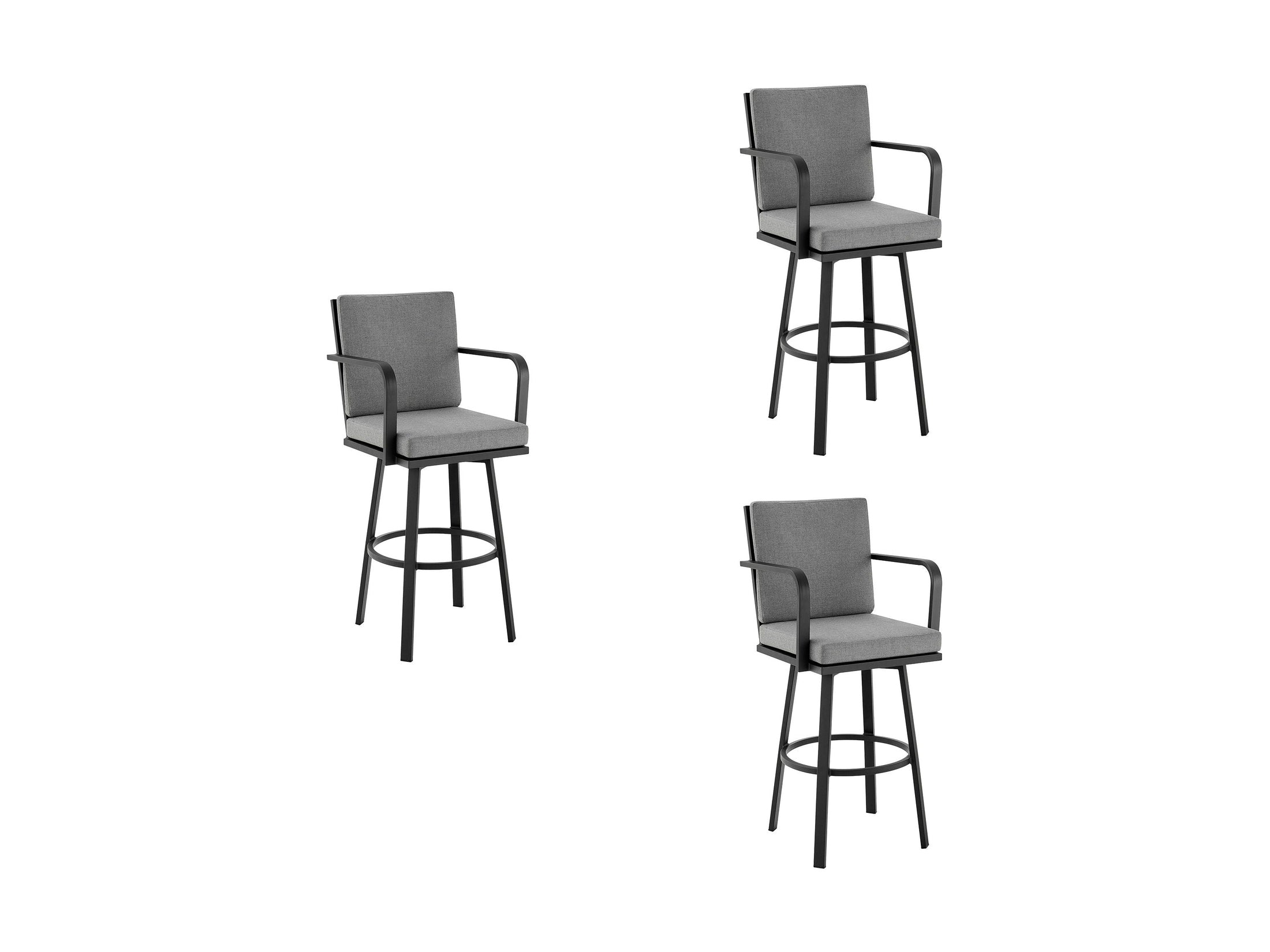 Arnauld - 30" Outdoor Patio Swivel Bar Stool Set