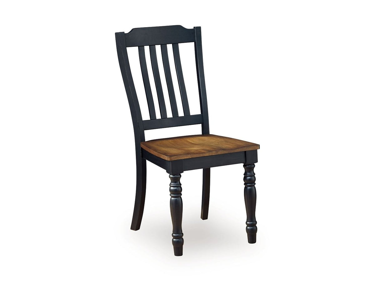 Clorazi - Dining Room Side Chair (Set of 2) - Black / Brown