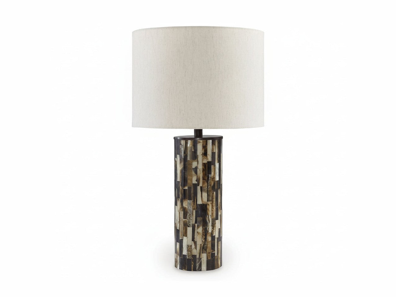 Ellford - Poly Table Lamp - Black / Brown / Cream