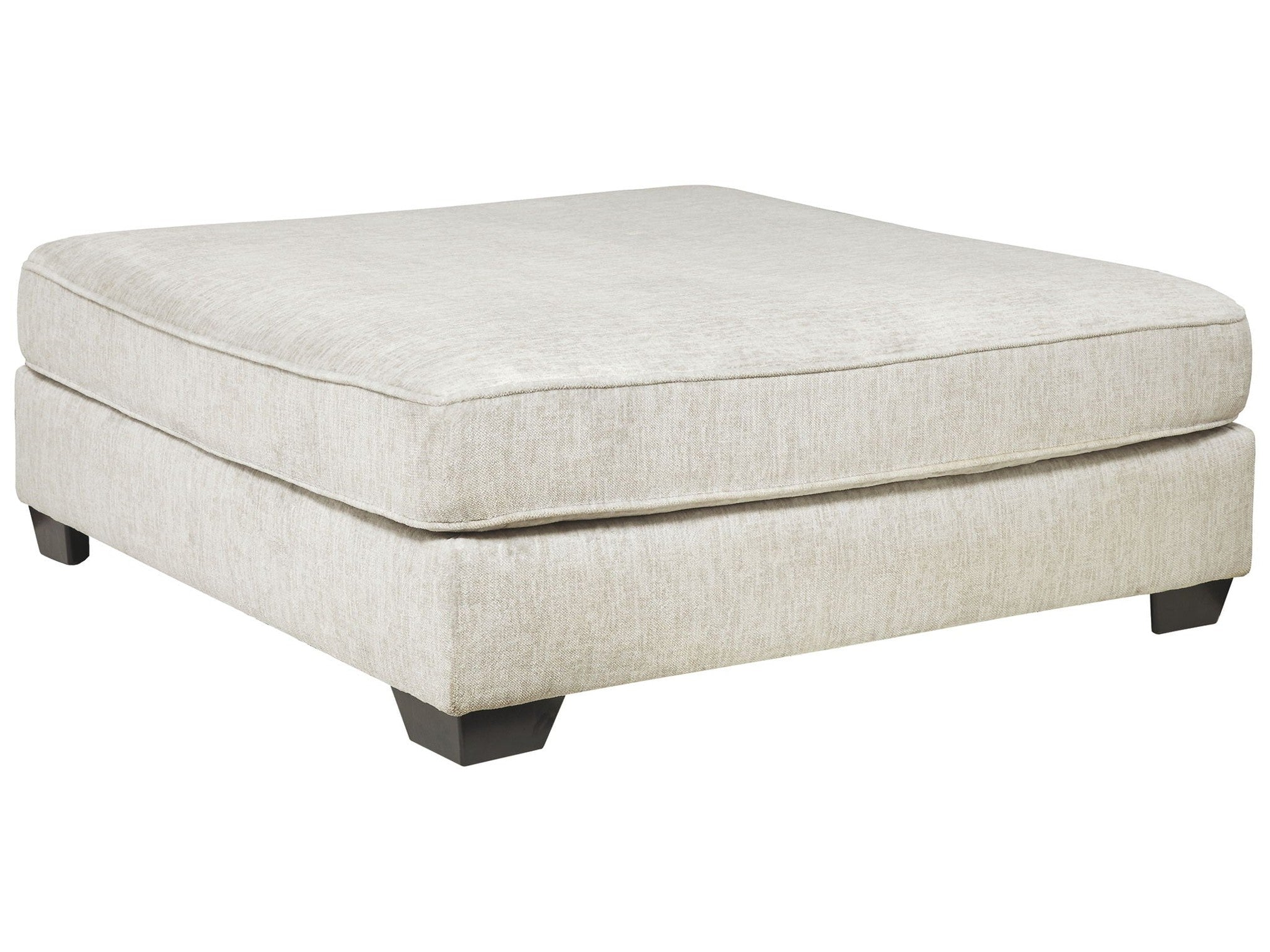 Rawcliffe - Oversized Accent Ottoman - Parchment