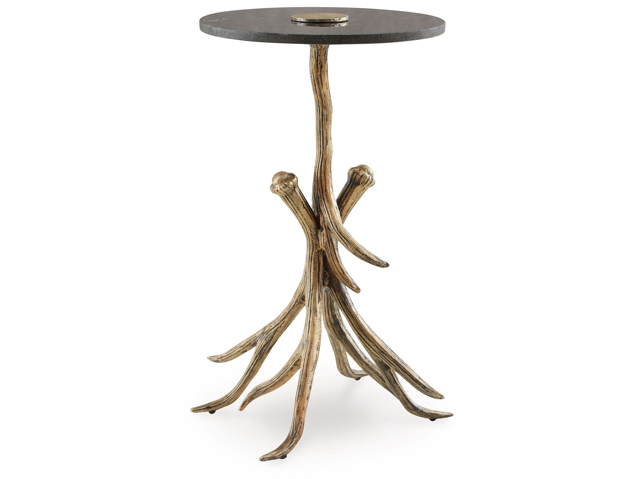 Lemkins - Accent Table - Black / Antique Gold Finish