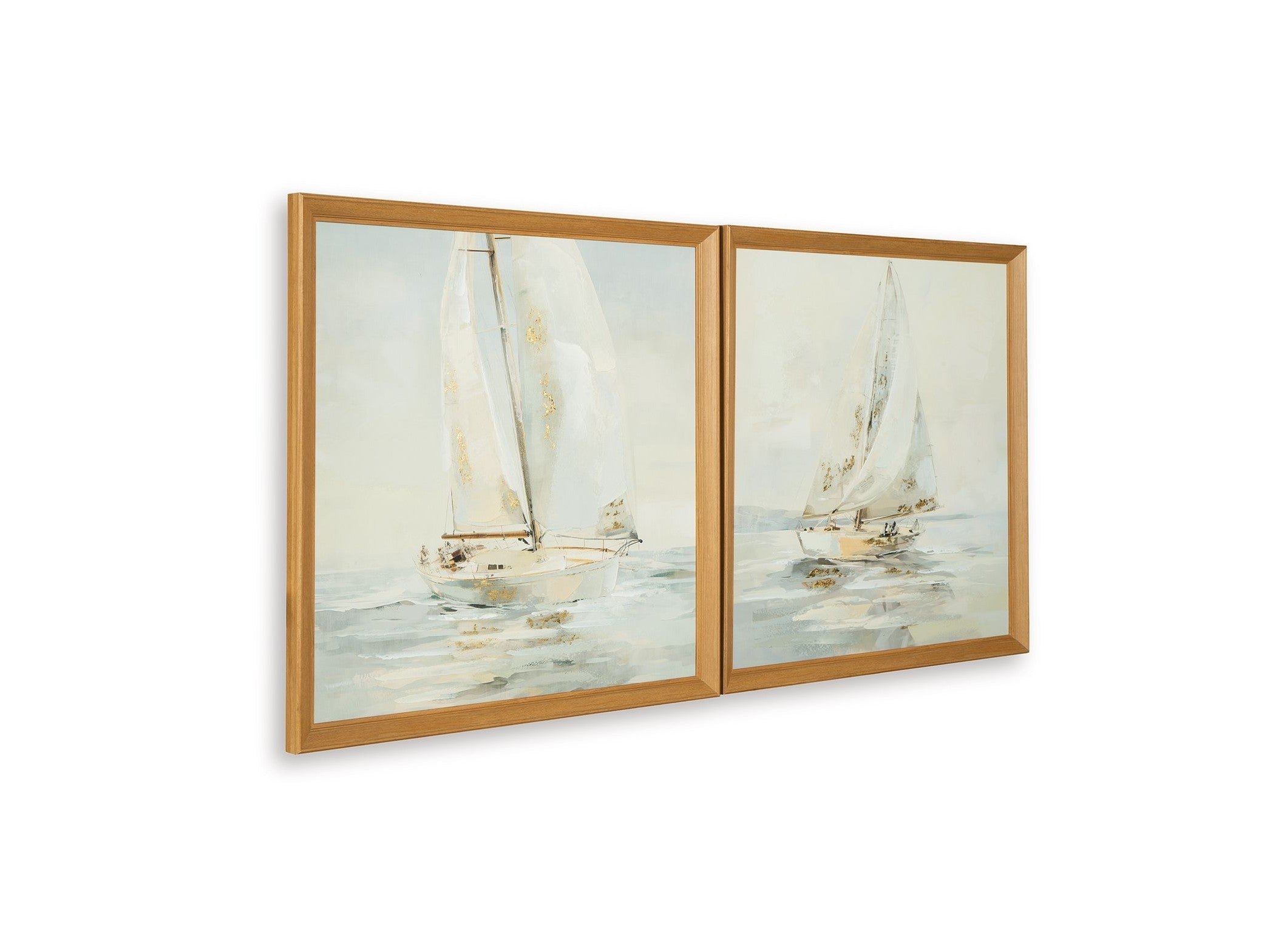 Winbrook - Wall Art Set (Set of 2) - Gray / Tan / Gold Finish