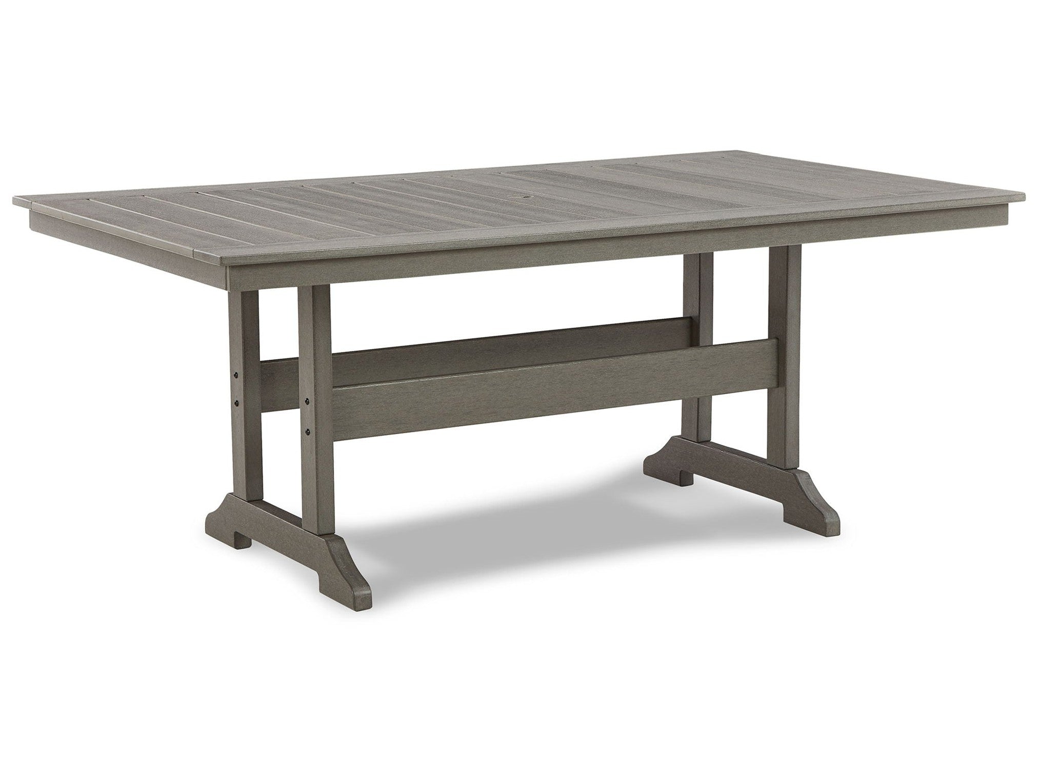 Visola - RECT Dining Table w/Umb OPT - Gray
