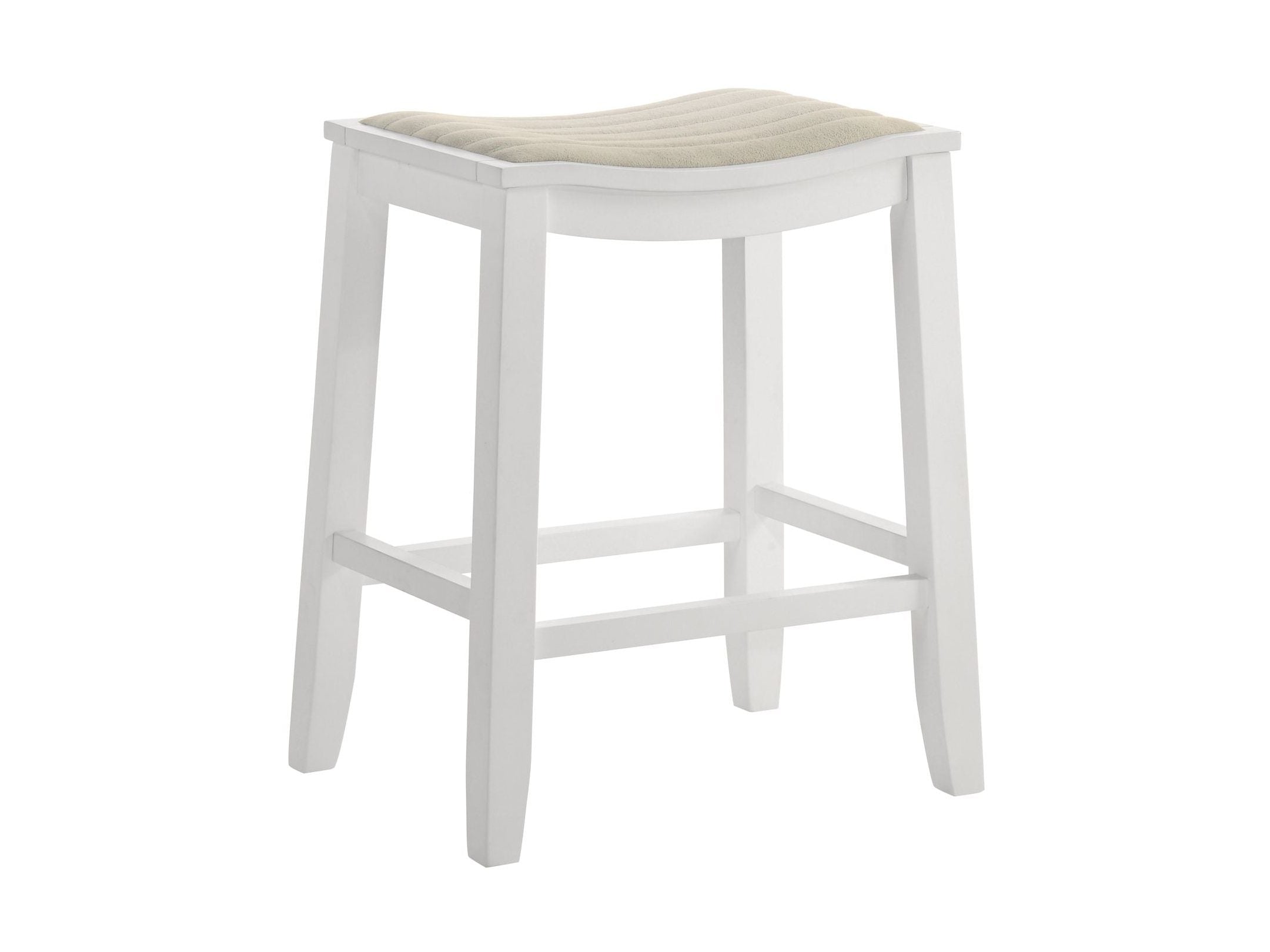 Iyani - Coastal Modern Wood Counter Height Kitchen Bar Stool