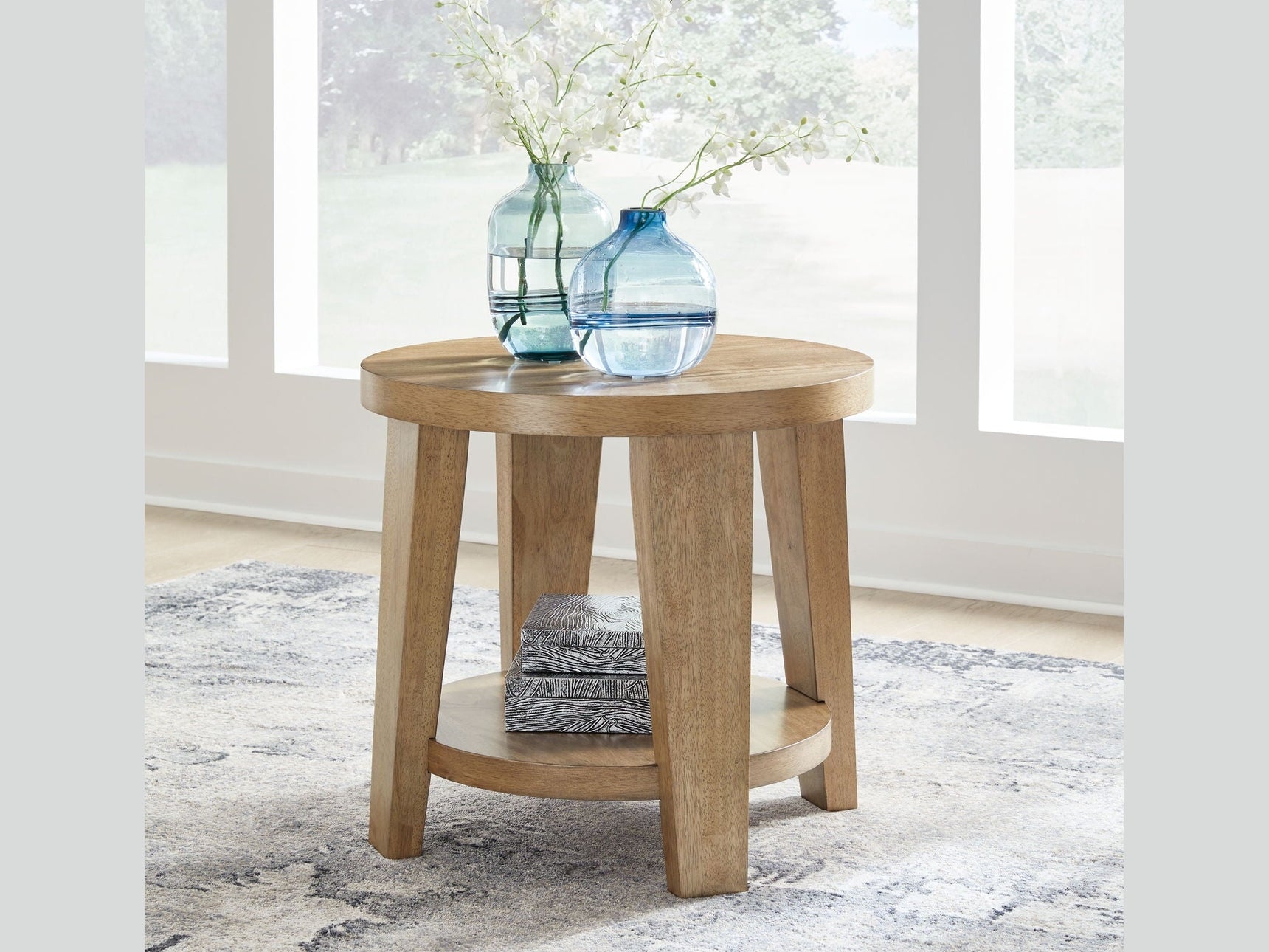 Kristiland - Round End Table - Light Brown