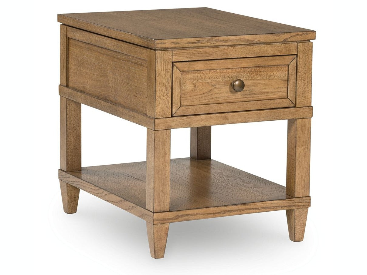Sharlance - Rectangular End Table - Light Brown