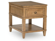 Sharlance - Rectangular End Table - Light Brown