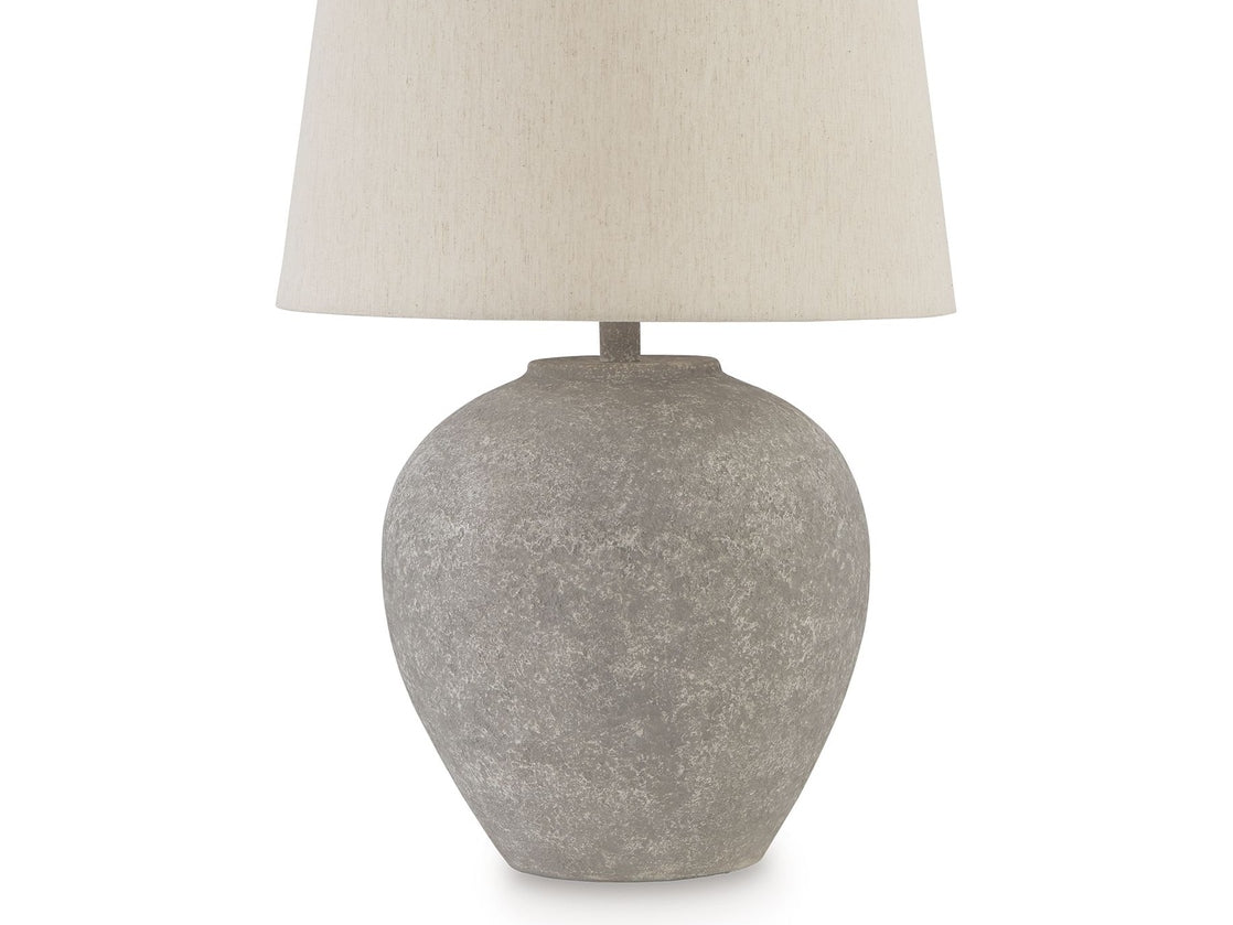 Dreward - Paper Table Lamp - Distressed Gray