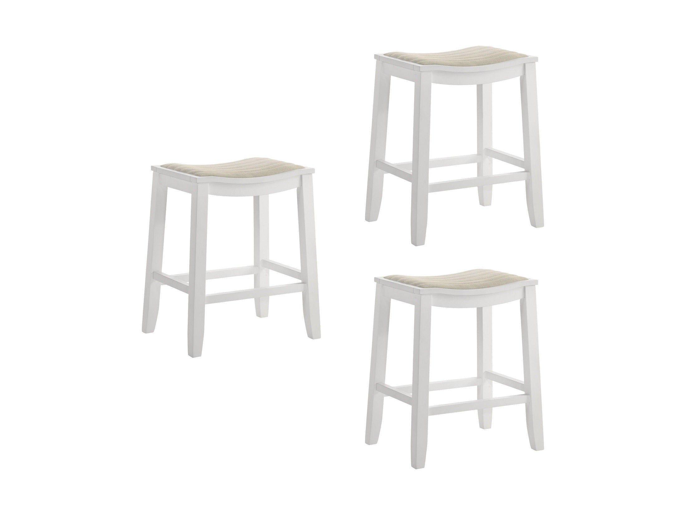 Iyani - Coastal Modern Wood Counter Height Kitchen Bar Stool
