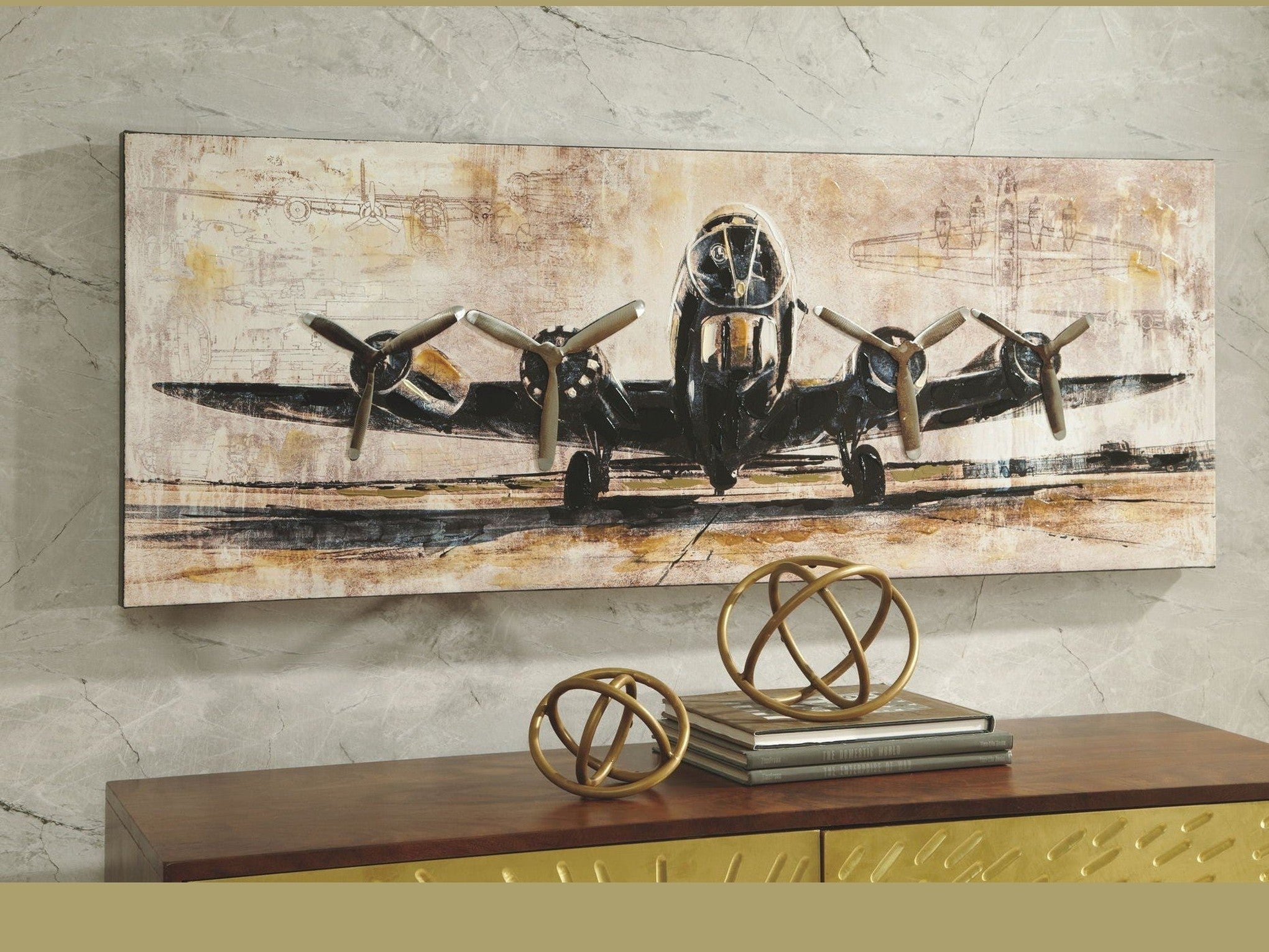 Kalene - Wall Art - Brown / Black