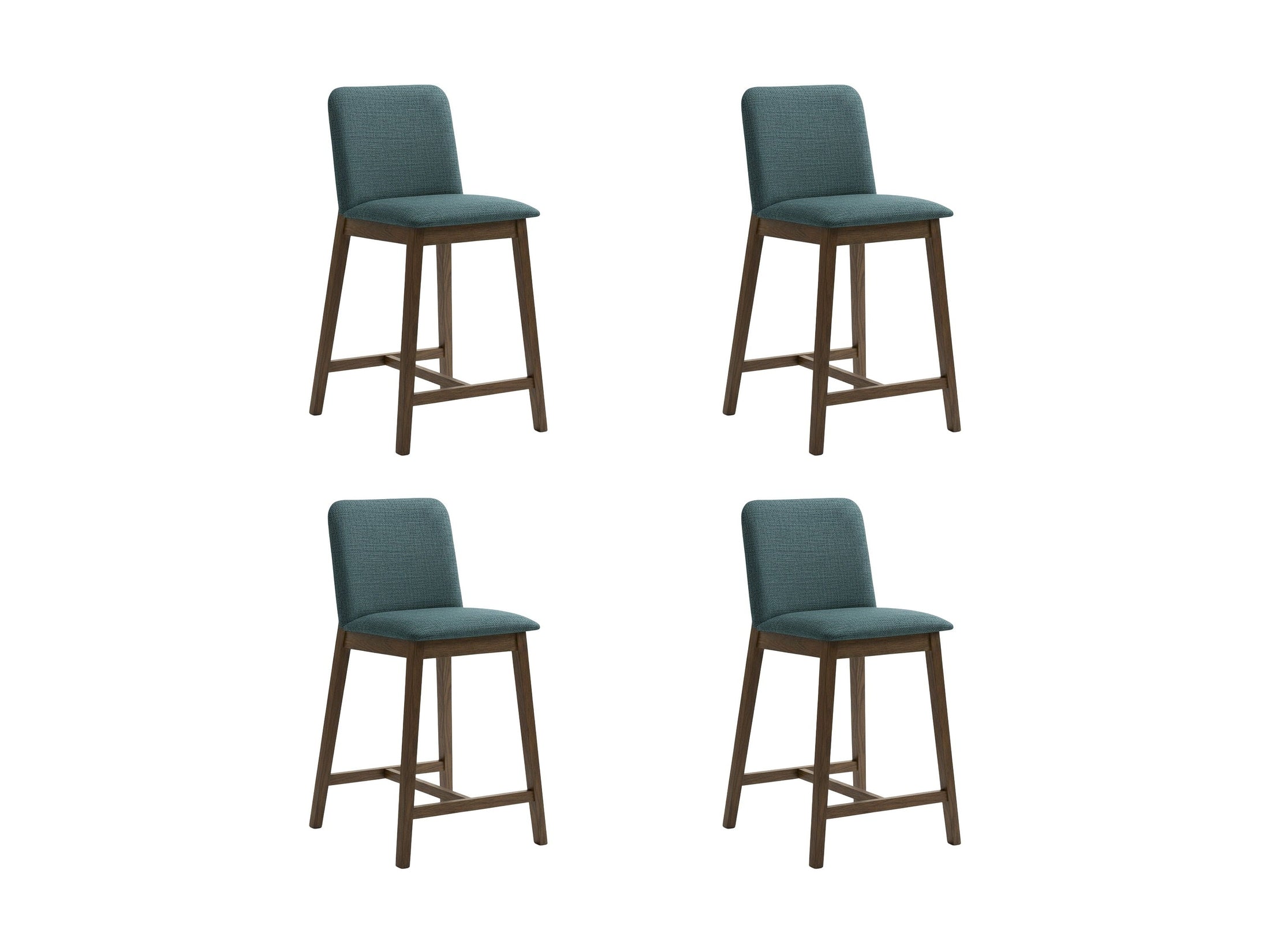 Allin - Upholstered Wood Counter Height Barstool
