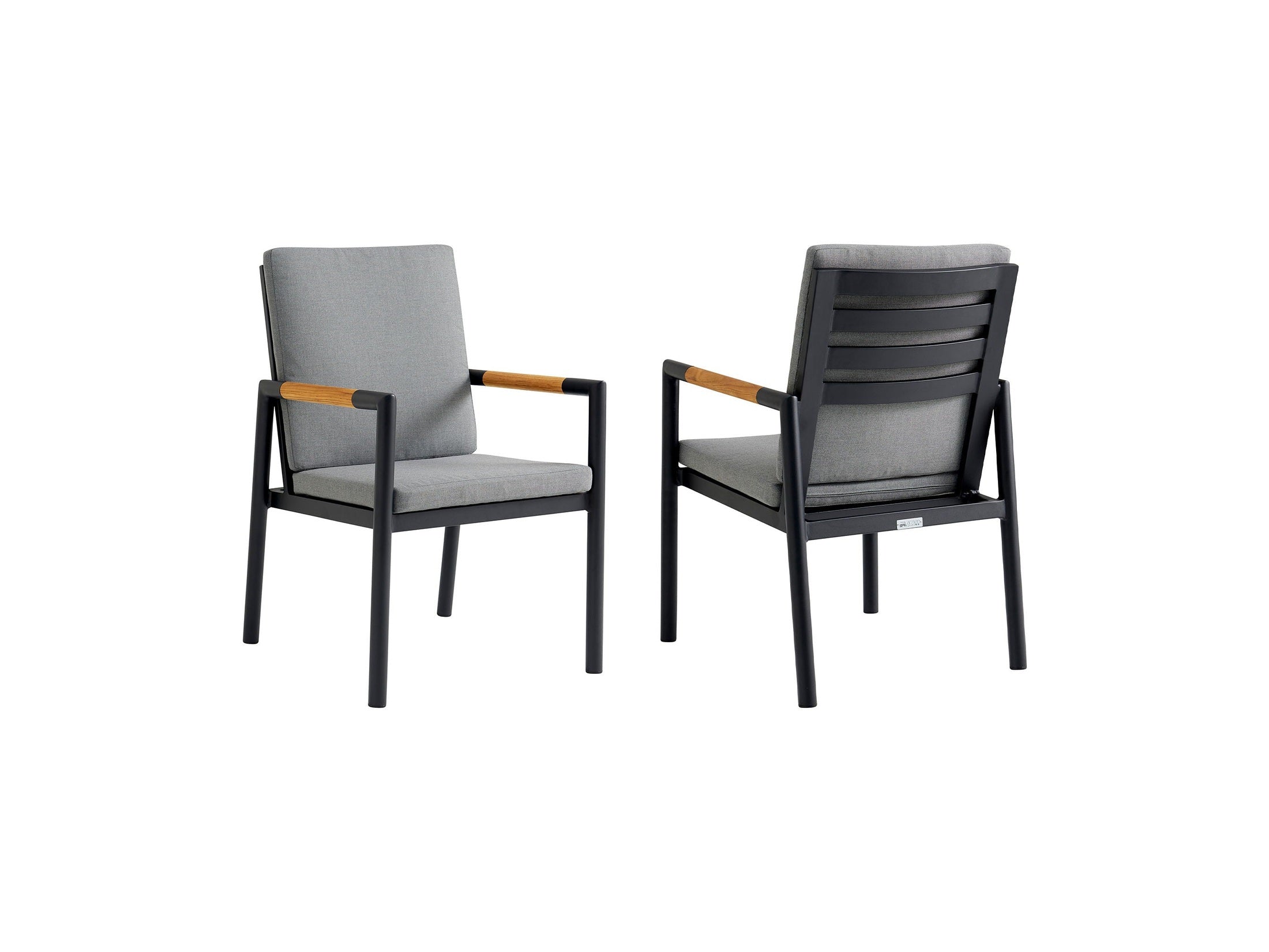 Royal - Aluminum And Teak Outdoor Dining Chair (Set of 2)